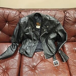 Black Leather Biker Jacket